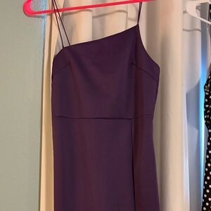 Chic One-Shoulder Purple Dress